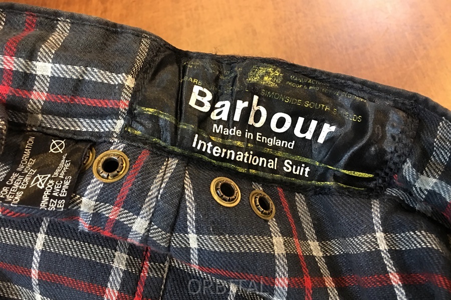 経堂) Barbour バブアー 1 WARRANT INTERNATIONAL SUIT オイルドコットンパンツ ビンテージ メンズ W38/97cm_画像8