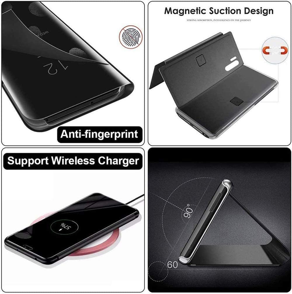 iPhone 15 iPhone15 Plus ケース アイフォン15 プラス手帳型 鏡面 ミラー スタンド機能 光沢 表面半透明 スマホケース 軽量の画像6