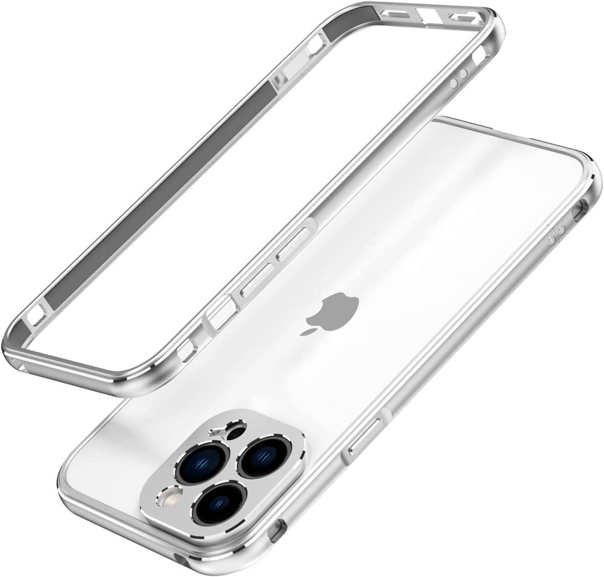 iPhone 13 Pro Max 13 mini アルミバンパー ケース レンズ保護カバー付き 鏡面仕上げ 合金フレーム 13プロマックス ケース メタルバンパーの画像5