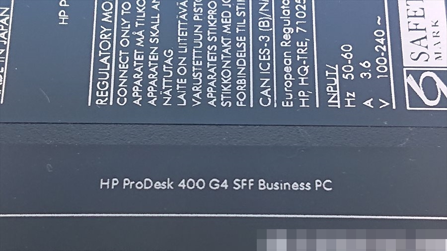 ■OSインストール済 i5-7500 HP ProDesk 400 G4 SFF　HDD500GB/メモリ4GB　＃あ _画像6