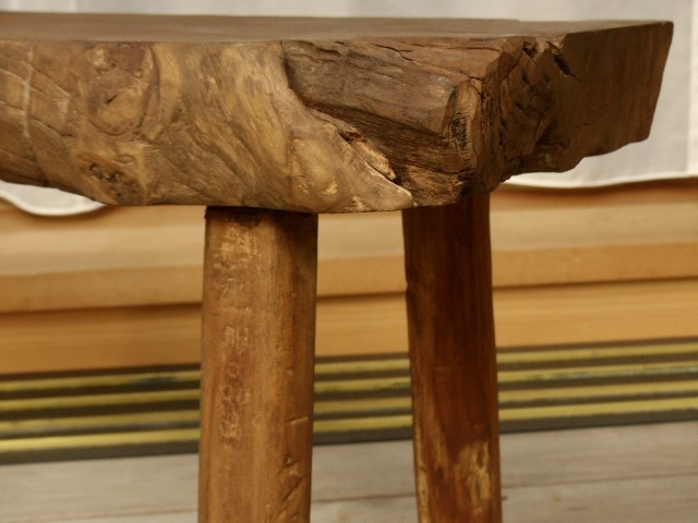 木味の出たチークのベンチ　w78cm 長椅子　ガーデニング雑貨　ガーデンオブジェ　1030_画像4