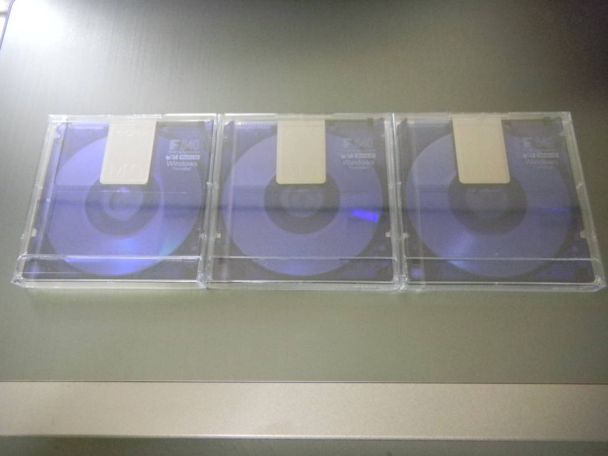 SONY MO light magnetism disk 640MB 3 sheets set new goods unused goods 