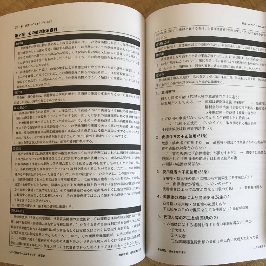 2023年弁理士短答試験対策　四法ハイライトVer.22.3 特実・意・商セット_画像6