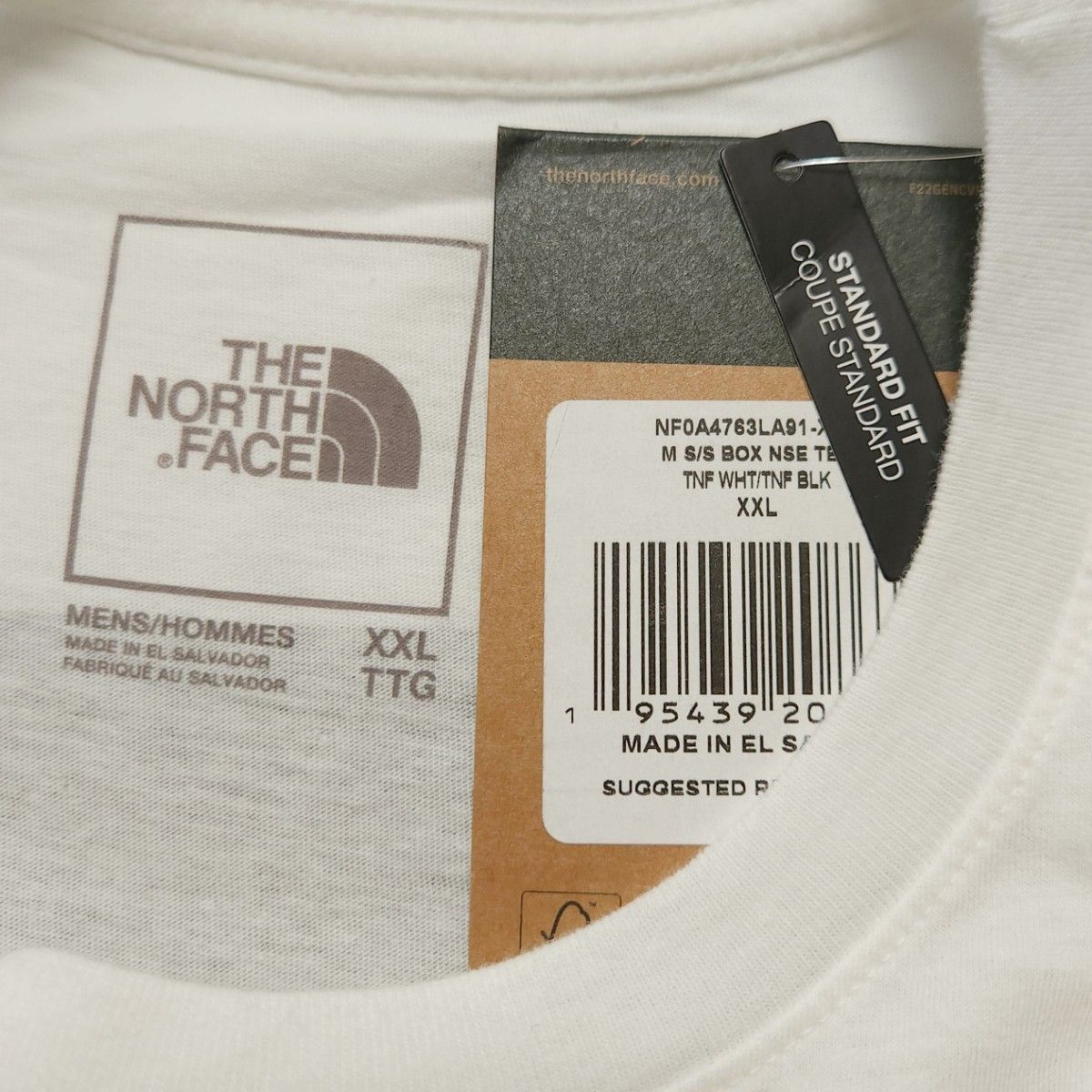 ノースフェイス　ボックスロゴ　半袖Tシャツ　メンズ　3XL相当　新品　ホワイト THE NORTH FACE