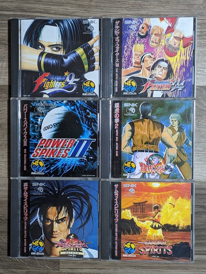 全6本 ザ・キング・オブ・ファイターズ パワースパイクス サムライスピリッツ レトロ 龍虎の拳 NEOGEO CD ネオジオ SNK