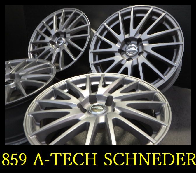 【859】T711012▲A-TECH SCHNEDERホイール ▲18x8J 5穴 PCD114.3 +35▲4本 クラウン マークX シーマなど_画像1