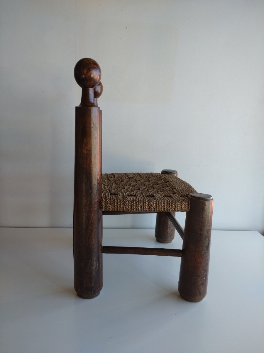 Charles Dudouyt『Fireside Low Chair』暖炉の椅子 ヴィンテージ オーク チェア フランス シャルル・ドュドイ ブルータリズム _画像3