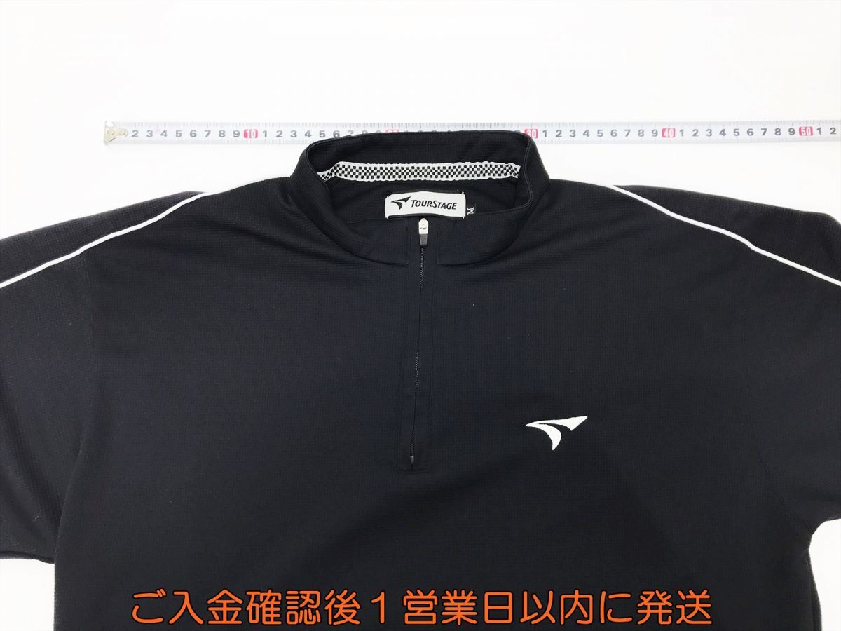 【1円】ゴルフ TOURSTAGE ツアーステージ ポロシャツ 半袖 黒 メンズ Mサイズ ゴルフウェア L01-187tm/F3_画像3