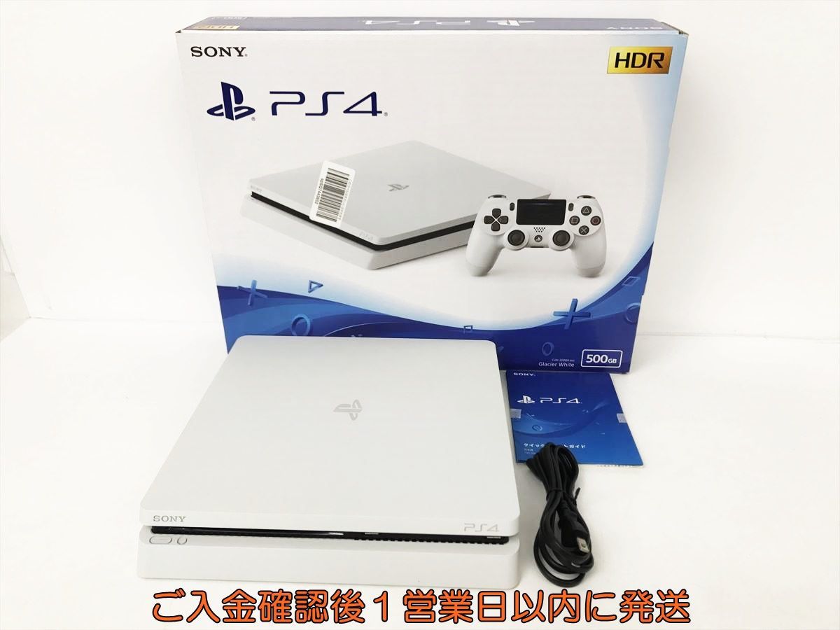 【1円】PS4 本体/箱 セット 500GB ホワイト SONY PlayStation4 CUH-2200A 動作確認済 プレステ4 DC07-411jy/G4_画像1