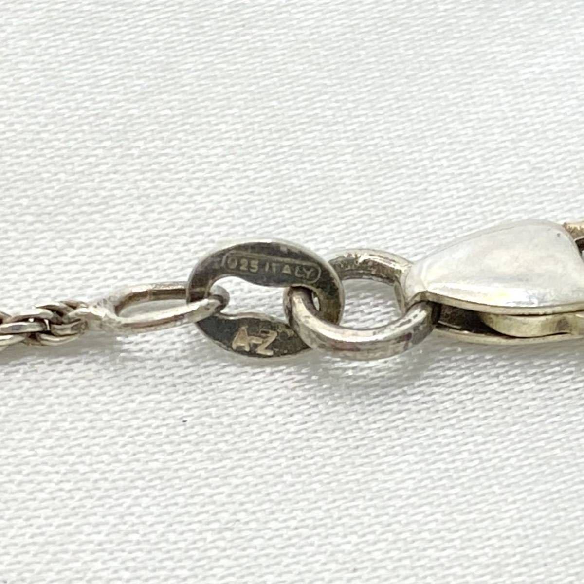 925 ITALY A-Z 刻印 プルメリア デザイン ネックレス silver925