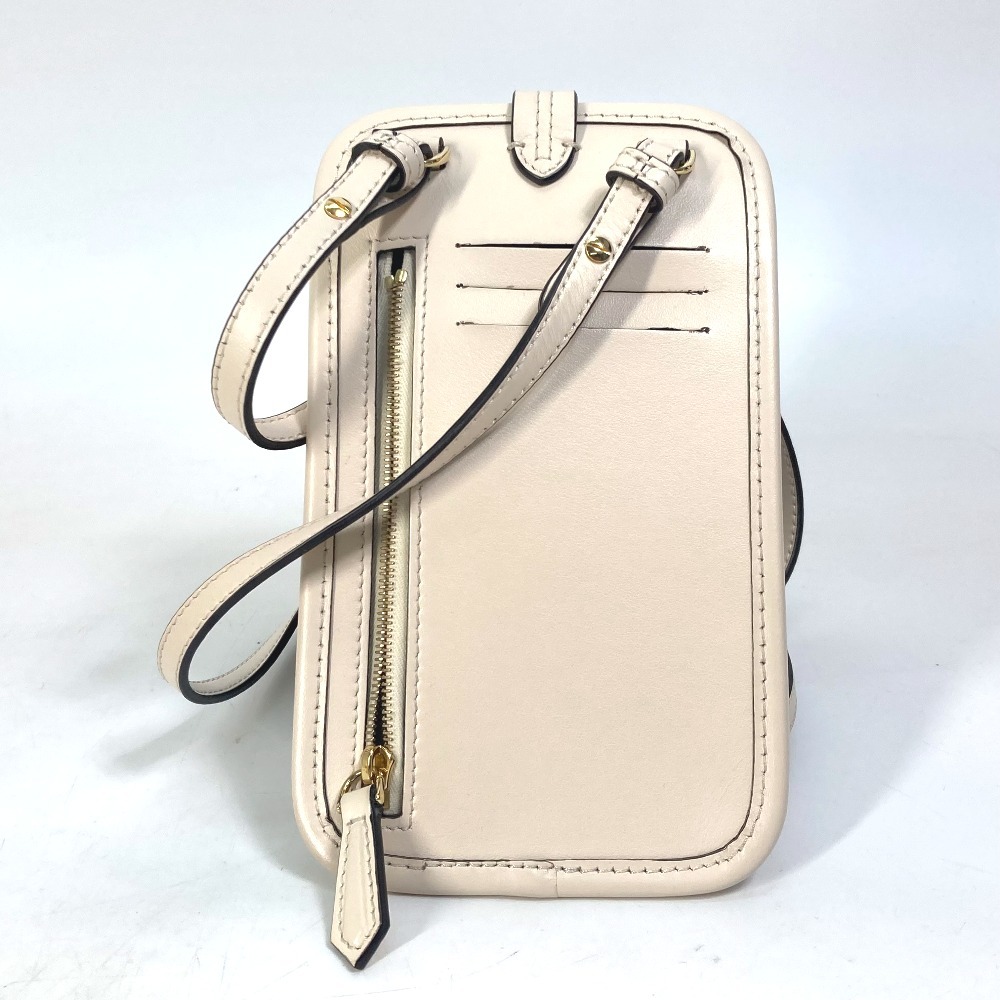 美品 FENDI フェンディ 7AS131 ズッカ ロゴ フォンポーチ スマホポーチ オーロック ショルダーバッグ 斜め掛け スマホケース【中古】