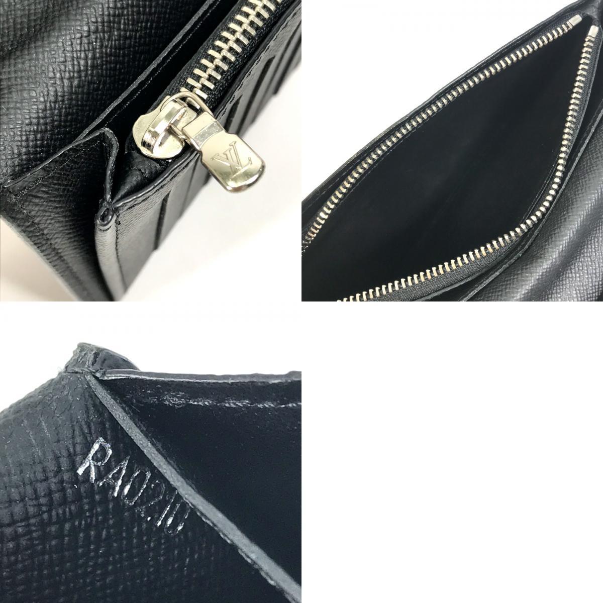 LOUIS VUITTON ルイヴィトン M30285 ポルトフォイユ ブラザ 2つ折り タイガ 長財布 ブラック メンズ【中古】_画像10