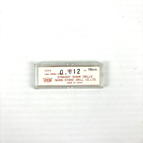 アウトレット品】 OTD 日本小径ドリル 0.612mm 300本セット ストレート