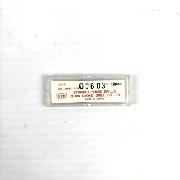 【アウトレット品】 OTD 日本小径ドリル 0.603mm 300本セット ストレートシャンク sp-024-d023
