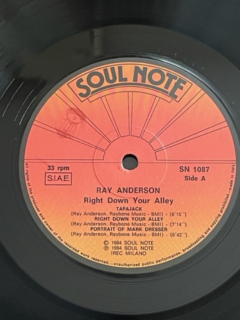 レイ・アンダーソン　RAY ANDERSON　RIGHT DOWN YOUR ALLEY_画像4