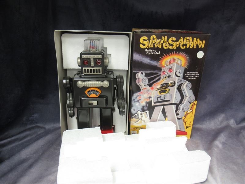 HAHA TOY スモーキング ロボット スペースマン/SMOKING SPACE MAN ガンメタ ブリキ