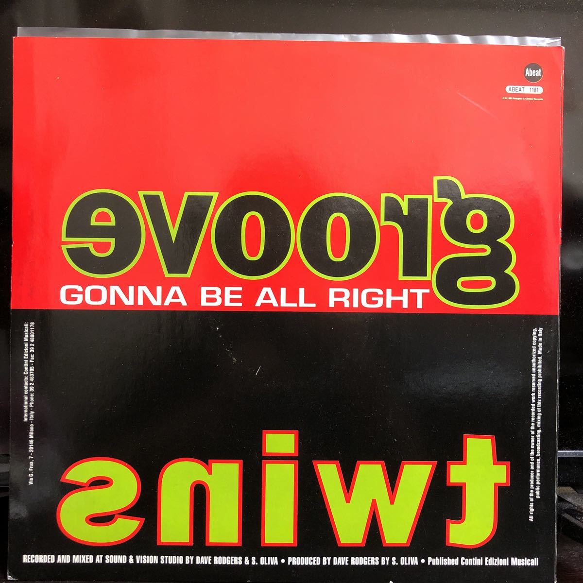 Groove Twins / Gonna Be All Righte 【12inch】_画像2