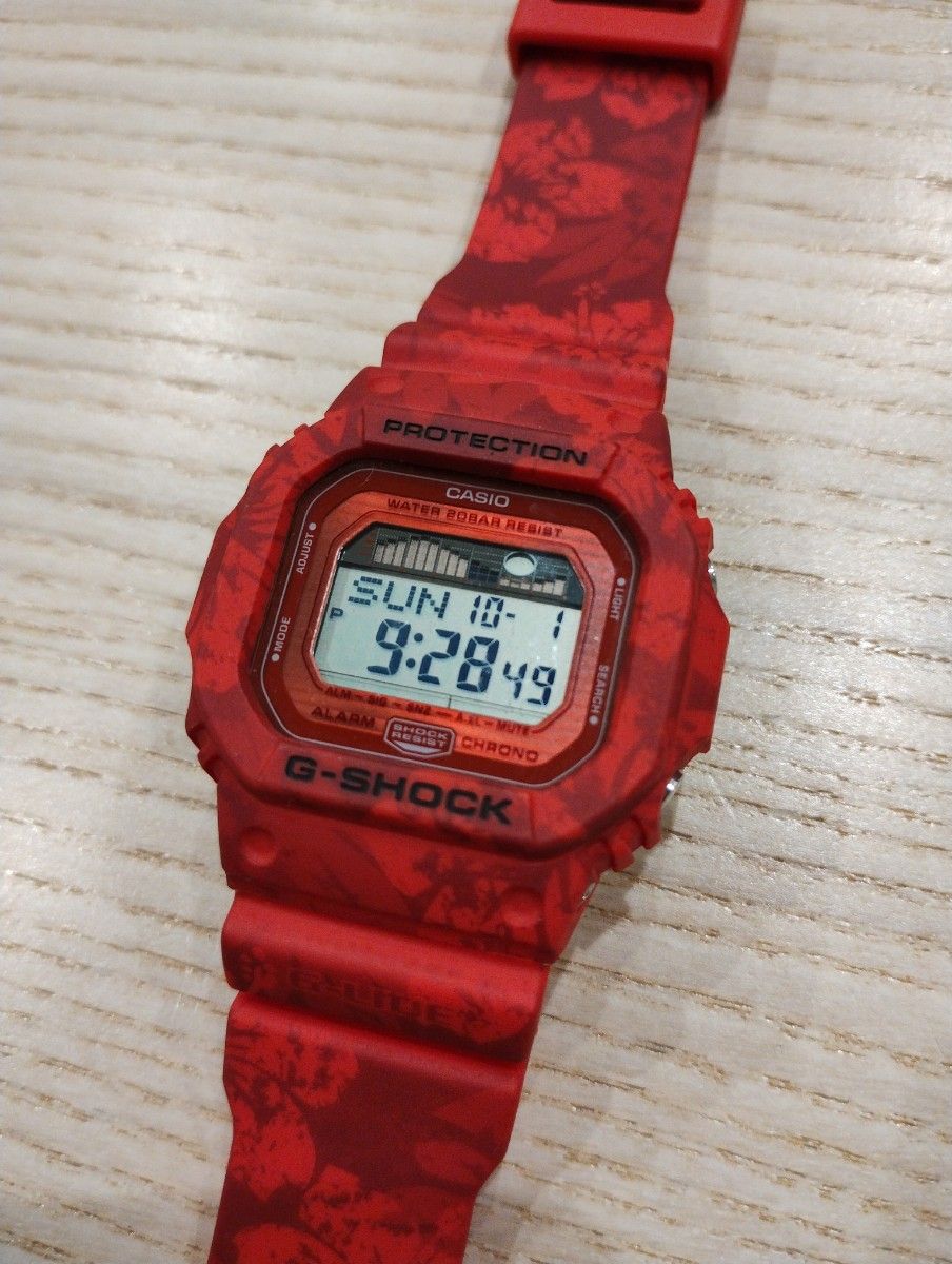 GLX-5600F G-shock　Gライド　タイドグラフ　ムーンデータ　赤 CASIO G-LIDE Gショック レッド 