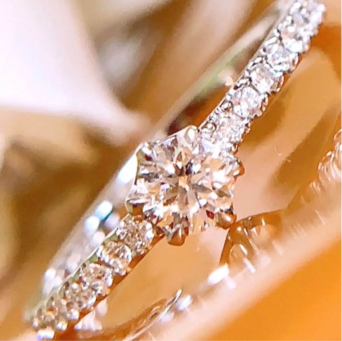 美品 4℃ D0 21CT プラチナエタニティダイヤリング プラチナダイヤ