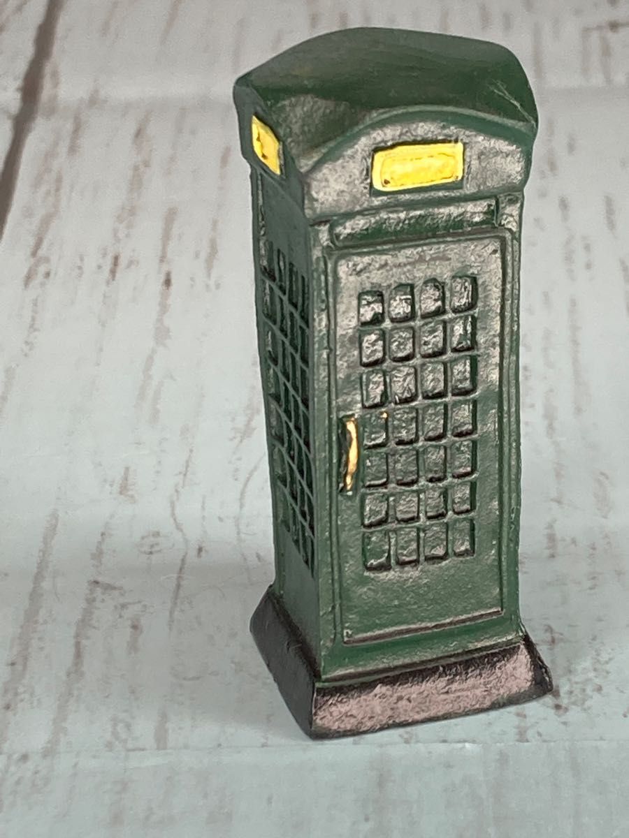 ミニチュアグッズ 緑　電話ボックス　ロンドン　コレクション　ジオラマ　小物　雑貨