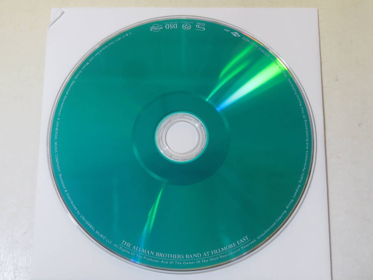 【中古】SA‐CD～SHM仕様～　オールマン・ブラザーズ・バンド/フィルモア・イースト・ライヴ　初回生産限定盤　帯付き【CD】B1 T3007_画像2