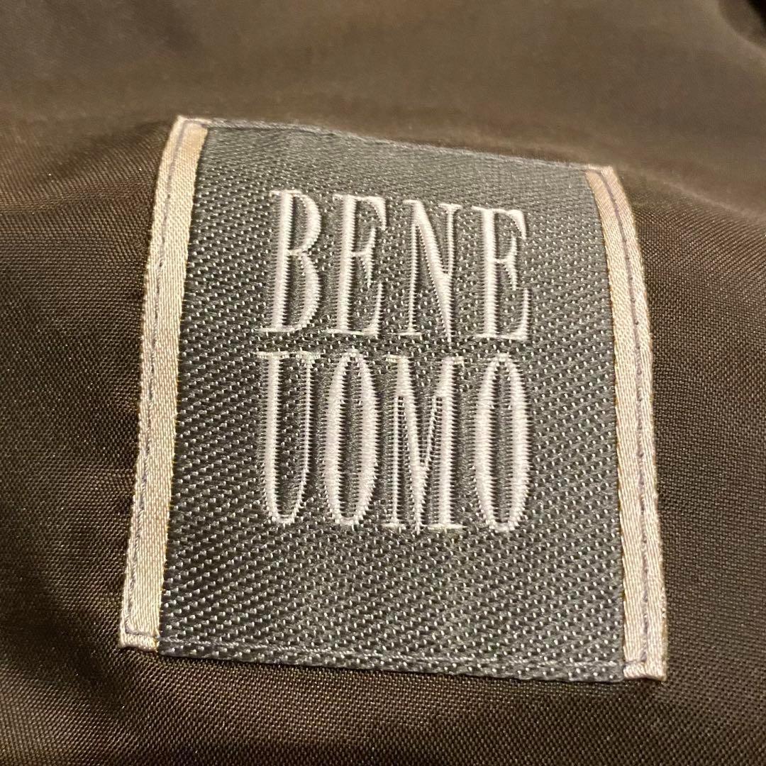 BENE UOMOスーツ ブラウン&グレー M(W76) 背抜き140_画像5