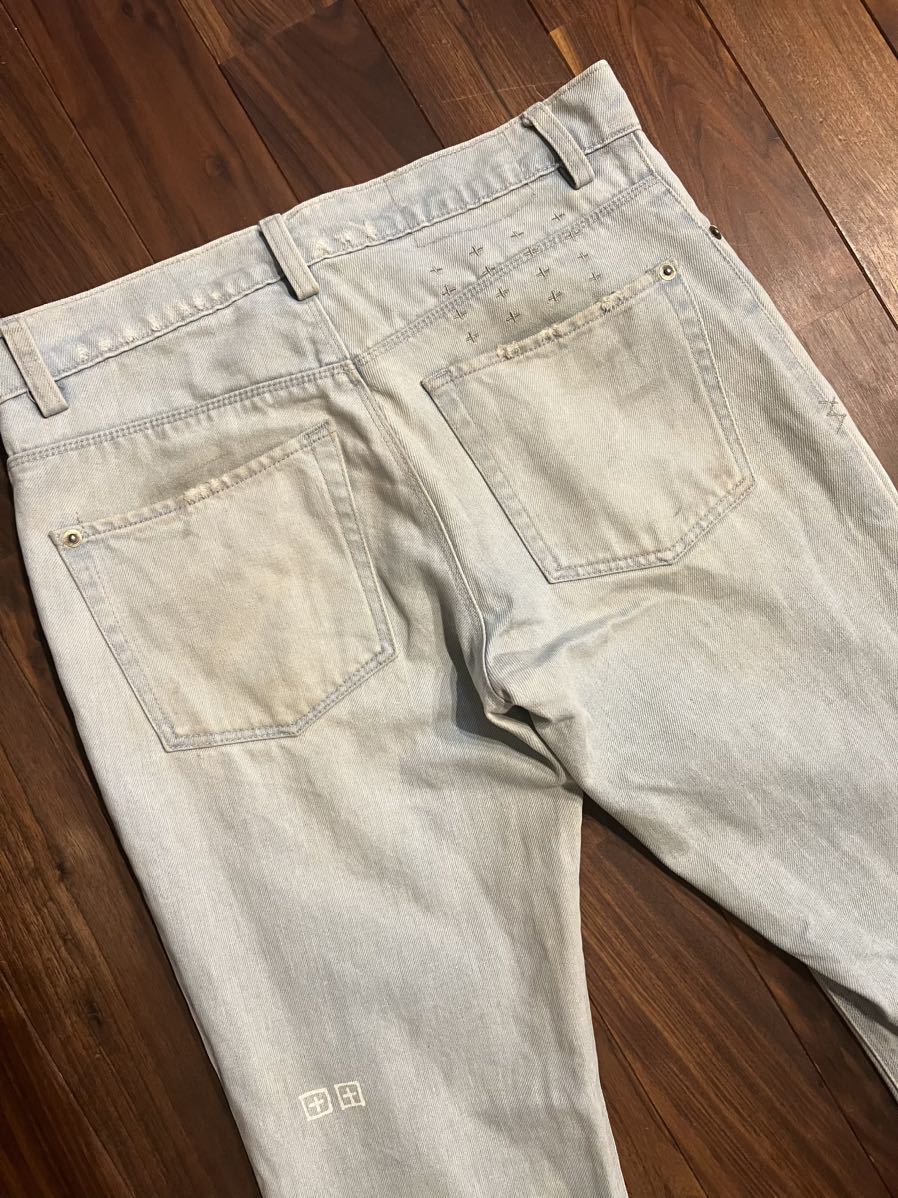 ksubi スビ　アイスブルー　フレア　デニム　ダメージ　Y2K archive denim flare tornado mart_画像3