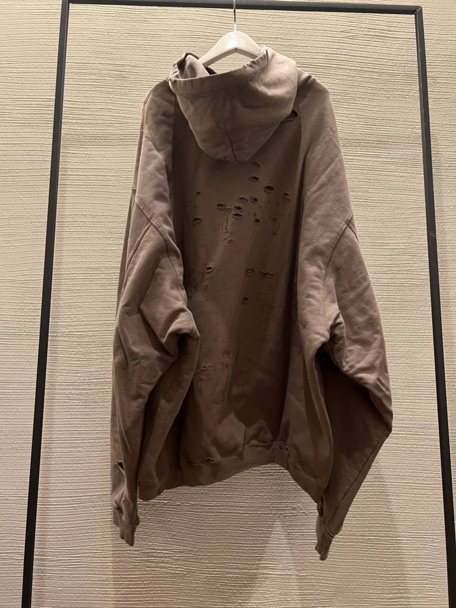 BALENCIAGA バレンシアガ 21SS デストロイ プルオーバーパーカー BALENCIAGA バレンシアガ 21SS デストロイ プルオーバーパーカー