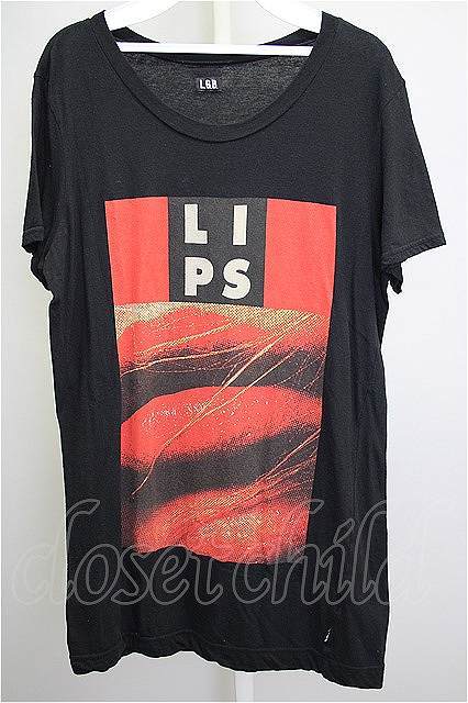 【SALE】LGB Tシャツ.LIPS /ブラック/1 T-21-10-12-012-LG-ts-KN-ZT195_画像1