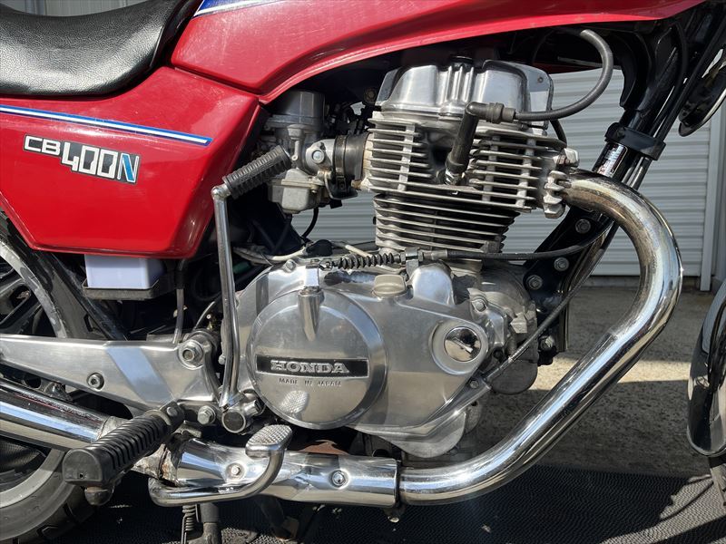 CB400N ホークⅢ 赤青49702ホンダ 1980年式 オリジナル度は高い.エンジン実働!吹け上がり良好!現状販売/輸入新規.国内未登録/豊橋市/930T_画像10