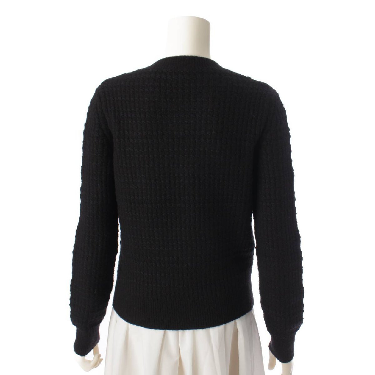 [ Chanel ]Chanel 18B cashmere silk . multi Icon badge knitted sweater P59735 black 34 [ used ]185732