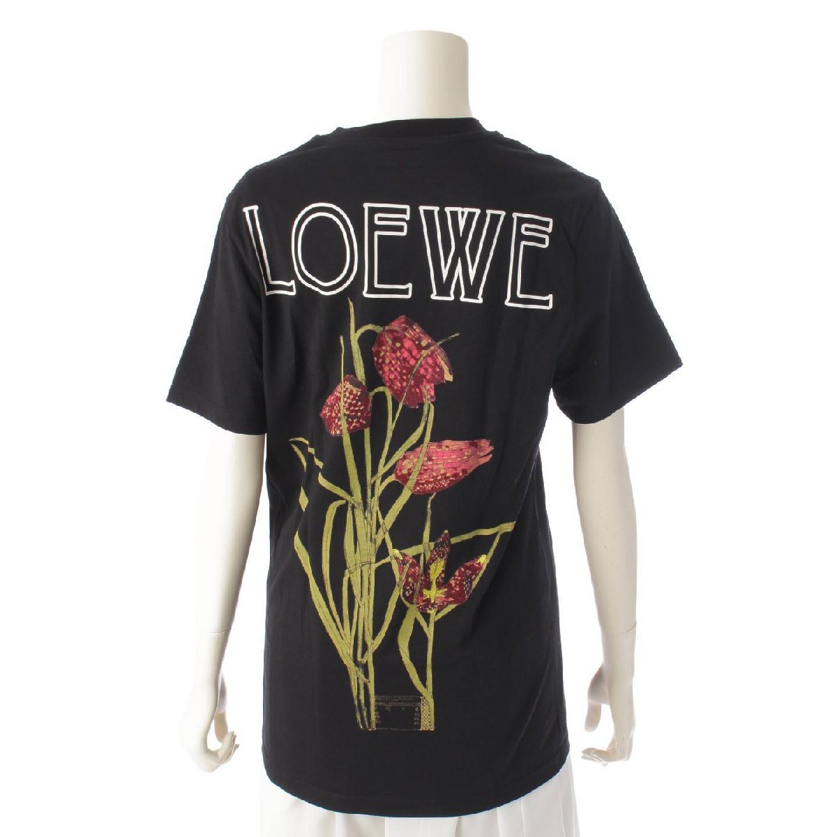 [ Loewe ]Loewebotanikaru принт трикотаж с коротким рукавом футболка унисекс S6199450CR черный M [ б/у ]188227