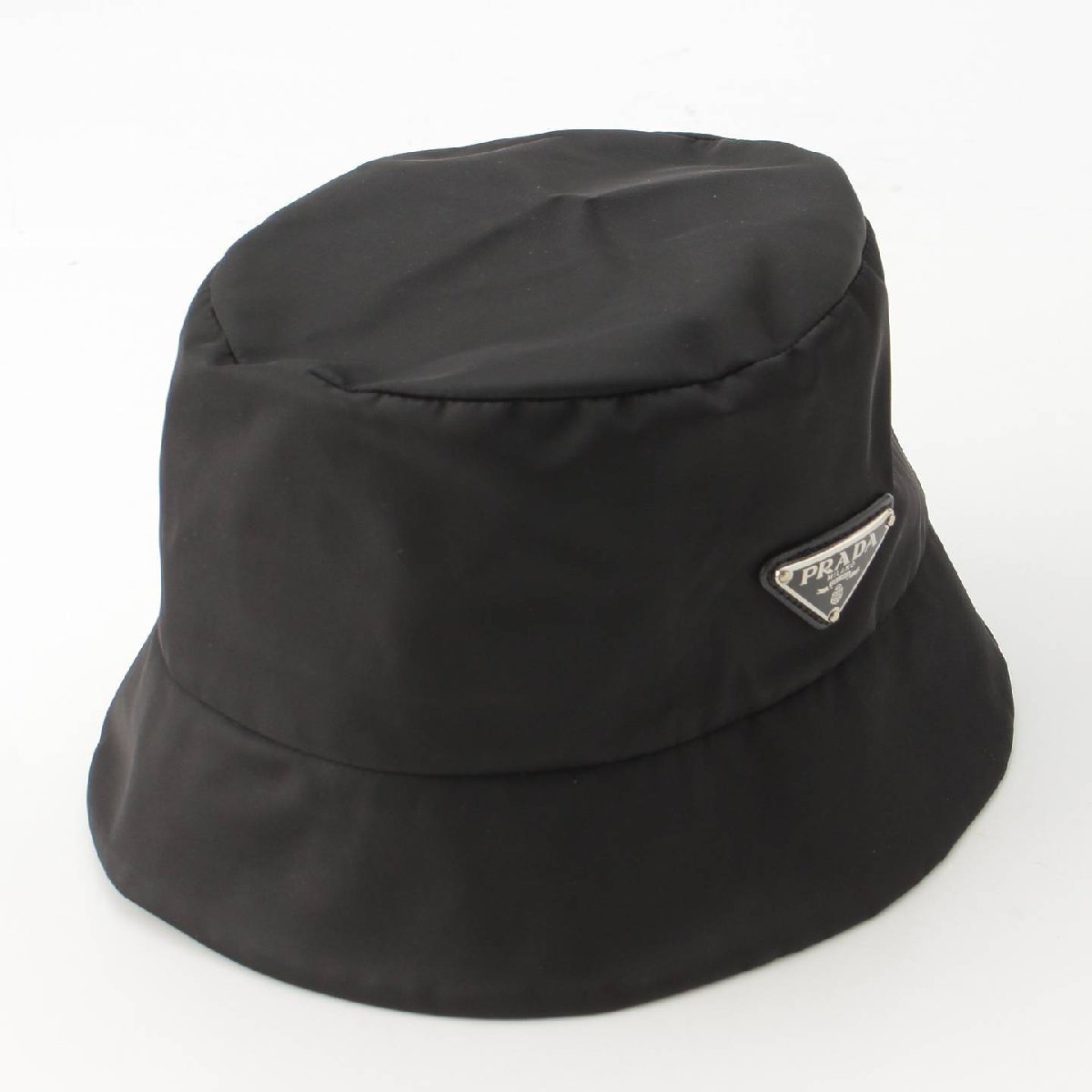 【プラダ】Prada　アディダス コラボ 2021 ナイロンバケットハット 帽子 ブラック M 【中古】189879_画像3