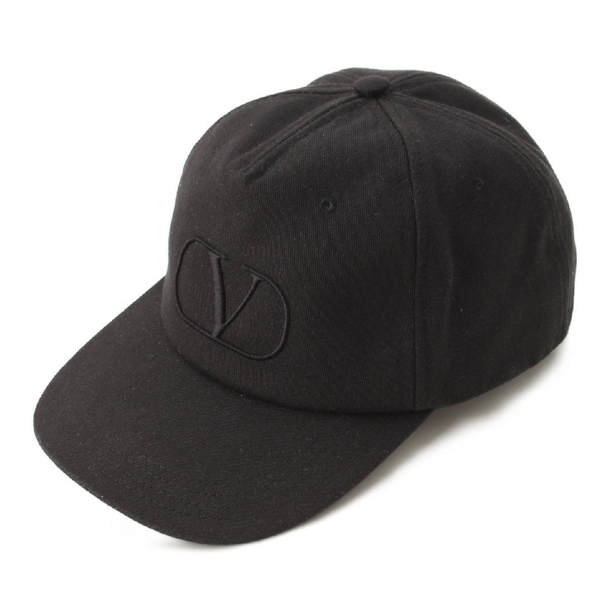 【ヴァレンティノ】Valentino　Vロゴ キャップ 帽子 XY0HDA10BDL ブラック 57 【中古】186441