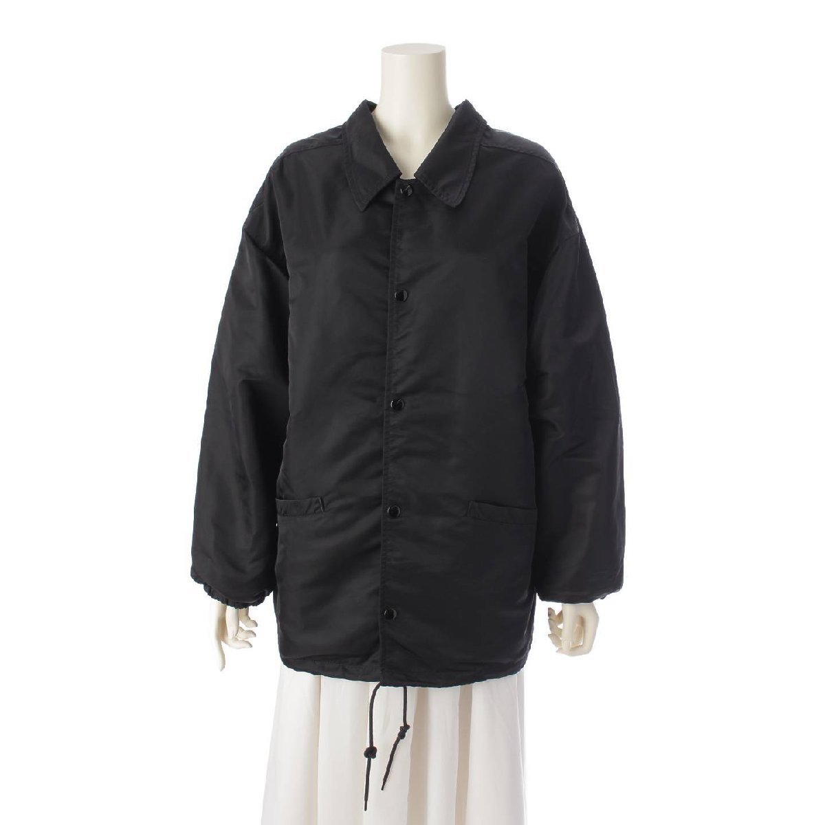 【バレンシアガ】Balenciaga　17SS オーバーサイズ スウイング コーチジャケット 456882 ブラック 34 【中古】190397_画像1