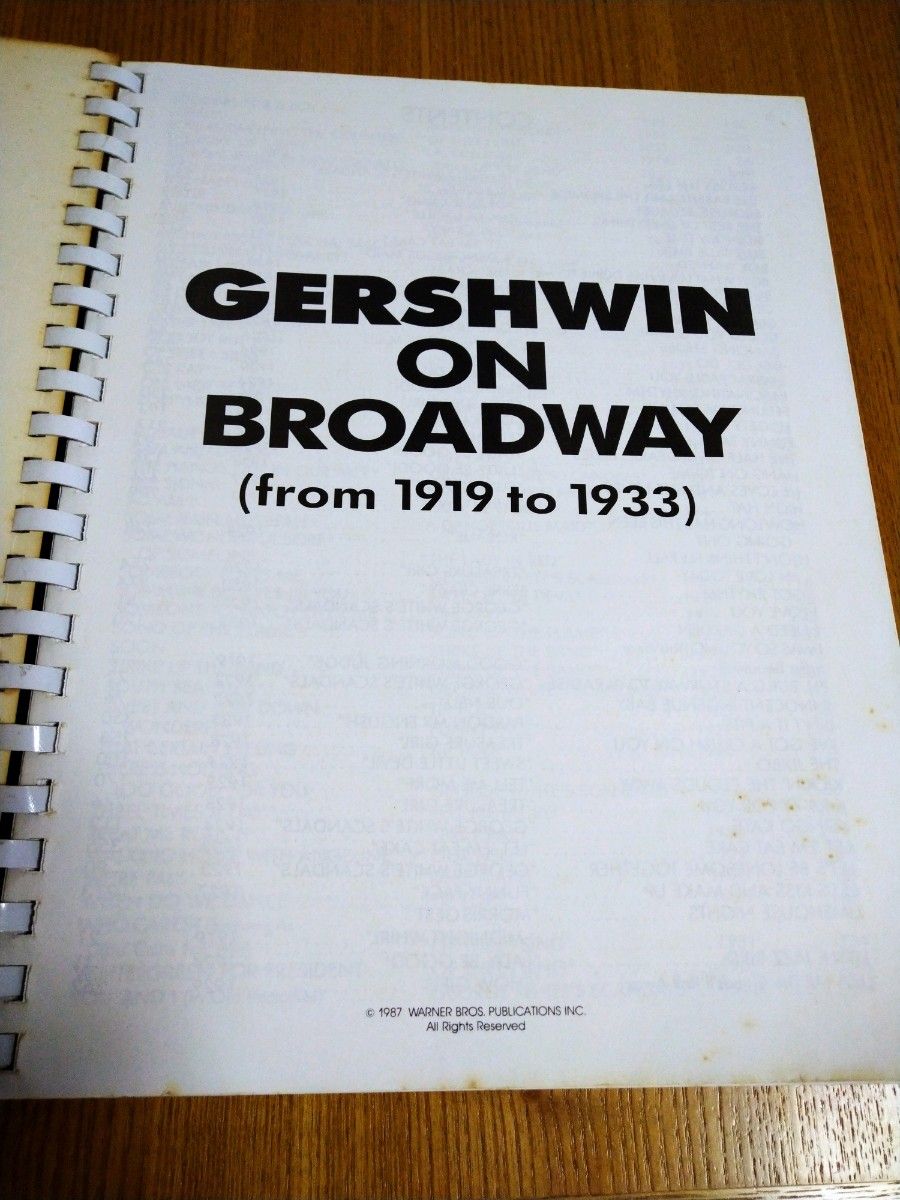 ガーシュイン　オン　ブロードウェイ1919-1933楽譜