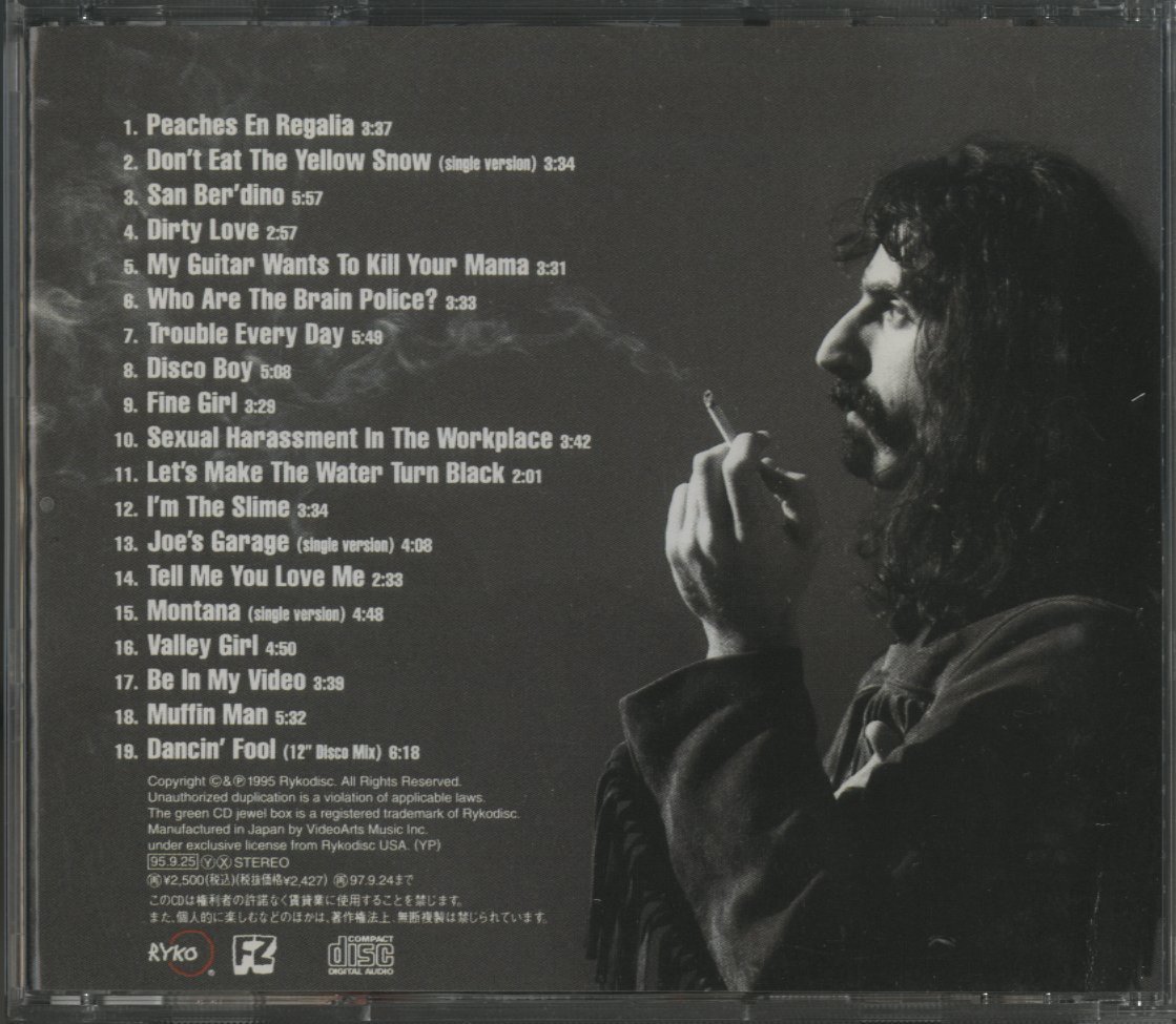 CD/ FRANK ZAPPA / STRICTLY COMMERCIAL (THE BEST OF FRANK ZAPPA) / フランク・ザッパ / 国内盤 VACK-2013 31022Mの画像2