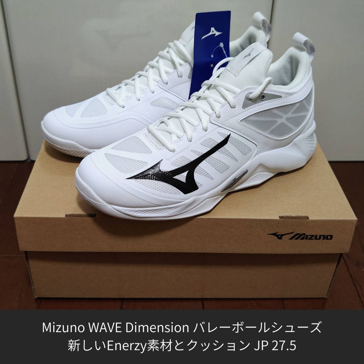 Mizuno WAVE Dimension バレーボールシューズ バスケットボールも使用可能 JP 27.5 軽量 305g / 一度試着のみで新品に近い状態_画像1