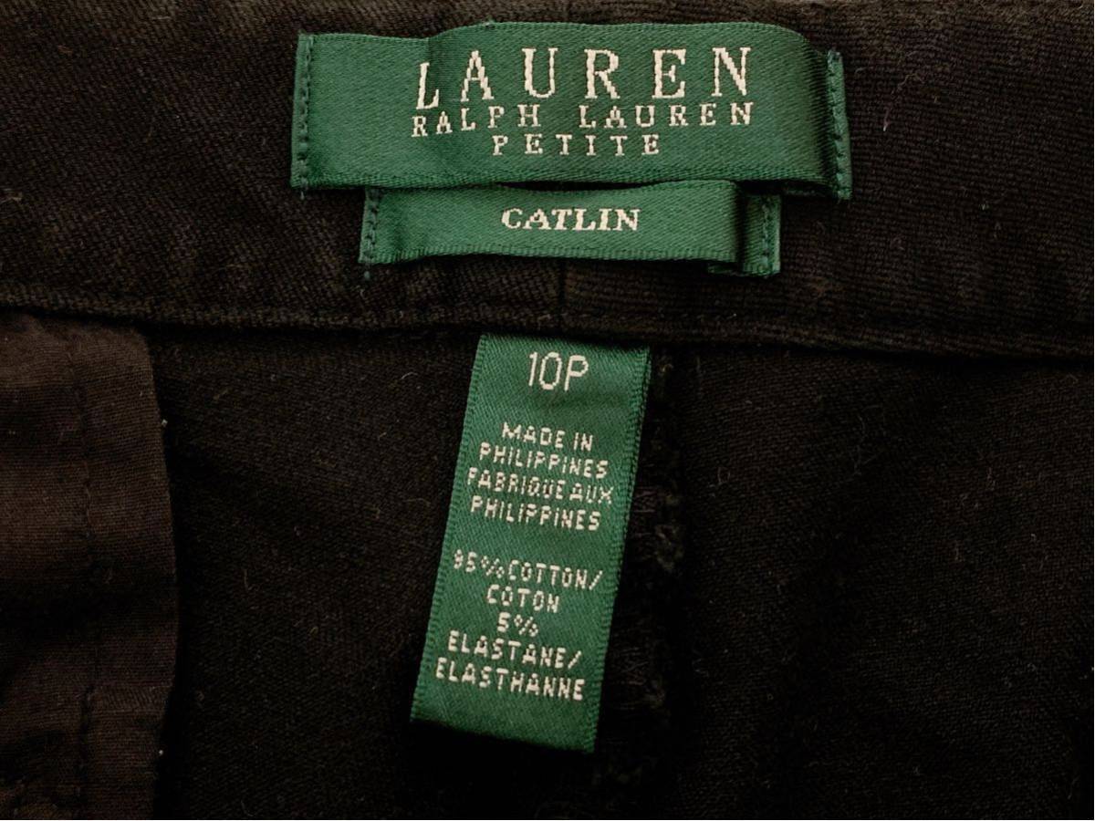 * free shipping *LAUREN RALPH LAUREN low Len Ralph Lauren old clothes PETITE CATLINkato Lynn pants lady's 10P black 