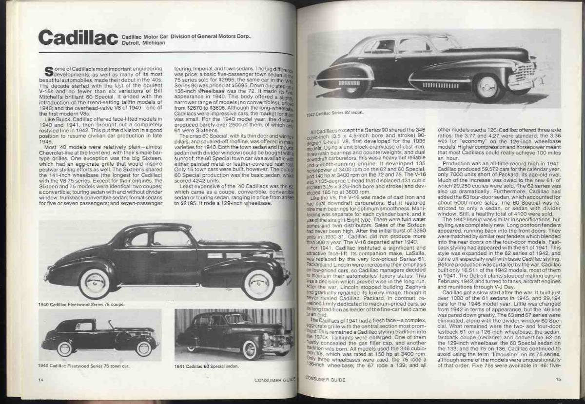 【d0565】(難あり) 1979年 CARS OF THE 40s [CONSUMER GUIDE編]（1940年代のアメリカ車）_画像6