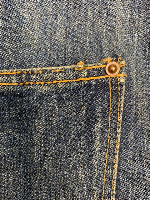 激レア ビッグサイズ 40s モンゴメリーワード101 針刺しバックル デニムジャケット ビンテージ 1940S MONTGOMERY WARD DENIM JKT 2nd TYPE_画像3