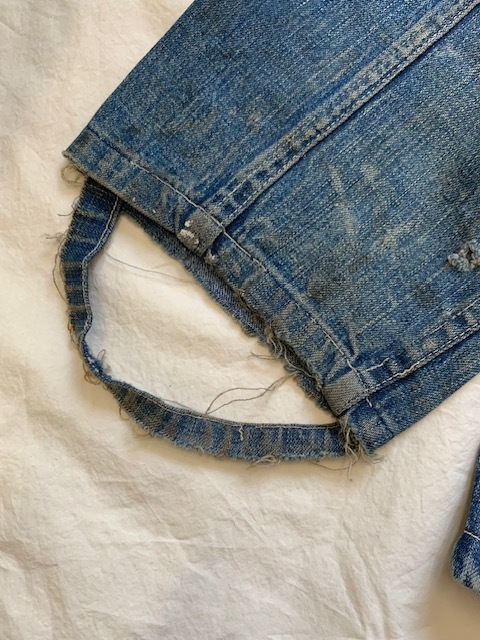 希少 US ARMY 40s オリジナル デニムカバーオール ビンテージ denim coverall PW ステンシル メタルボタン LEVI'Sの画像6