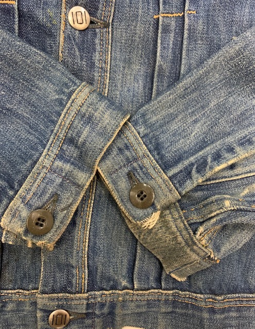 激レア ビッグサイズ 40s モンゴメリーワード101 針刺しバックル デニムジャケット ビンテージ 1940S MONTGOMERY WARD DENIM JKT 2nd TYPE_画像4