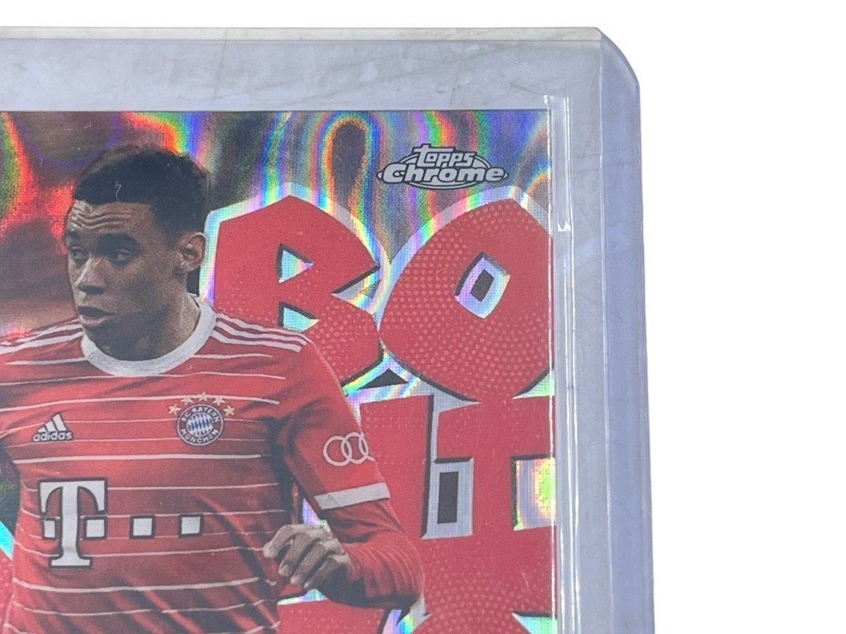 美品 jamal musiala ジャマル・ムシアラ topps chrome サッカー カード トレーディングカード コレクション soccer 本体 ホルダー付き_画像3