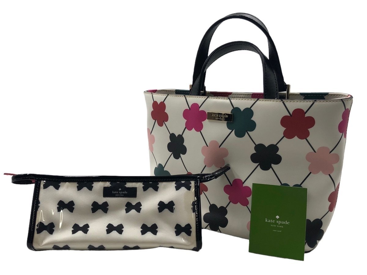 1 スタ ～ 美品 kate spade ケイトスペードハンドバッグ トートバッグ 花柄 レディース WLRU1740 G227 0314 レディース 女性用 鞄 本体_画像1