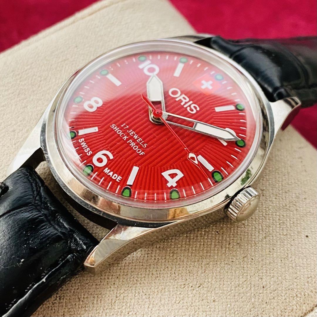 ORIS/オリス★【整備済み】超美品・稼働品/ヴィンテージ/スイス/ 17J/メンズ腕時計/アンティーク/機械式手巻き/アナログ/革ベルト796