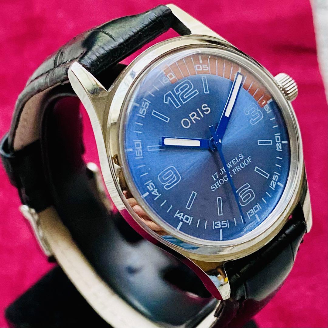 ORIS/オリス★【整備済み】超美品・稼働品/ヴィンテージ/スイス/ 17J/メンズ腕時計/アンティーク/機械式手巻き/アナログ/革ベルト839_画像10