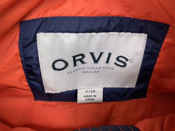 ORVIS オービス コストコ COSTCO取扱 オールド アメカジ アウトドア フィッシング ギア ダウン ベスト メンズ ダウン80% フェザー20% S 紺_画像2