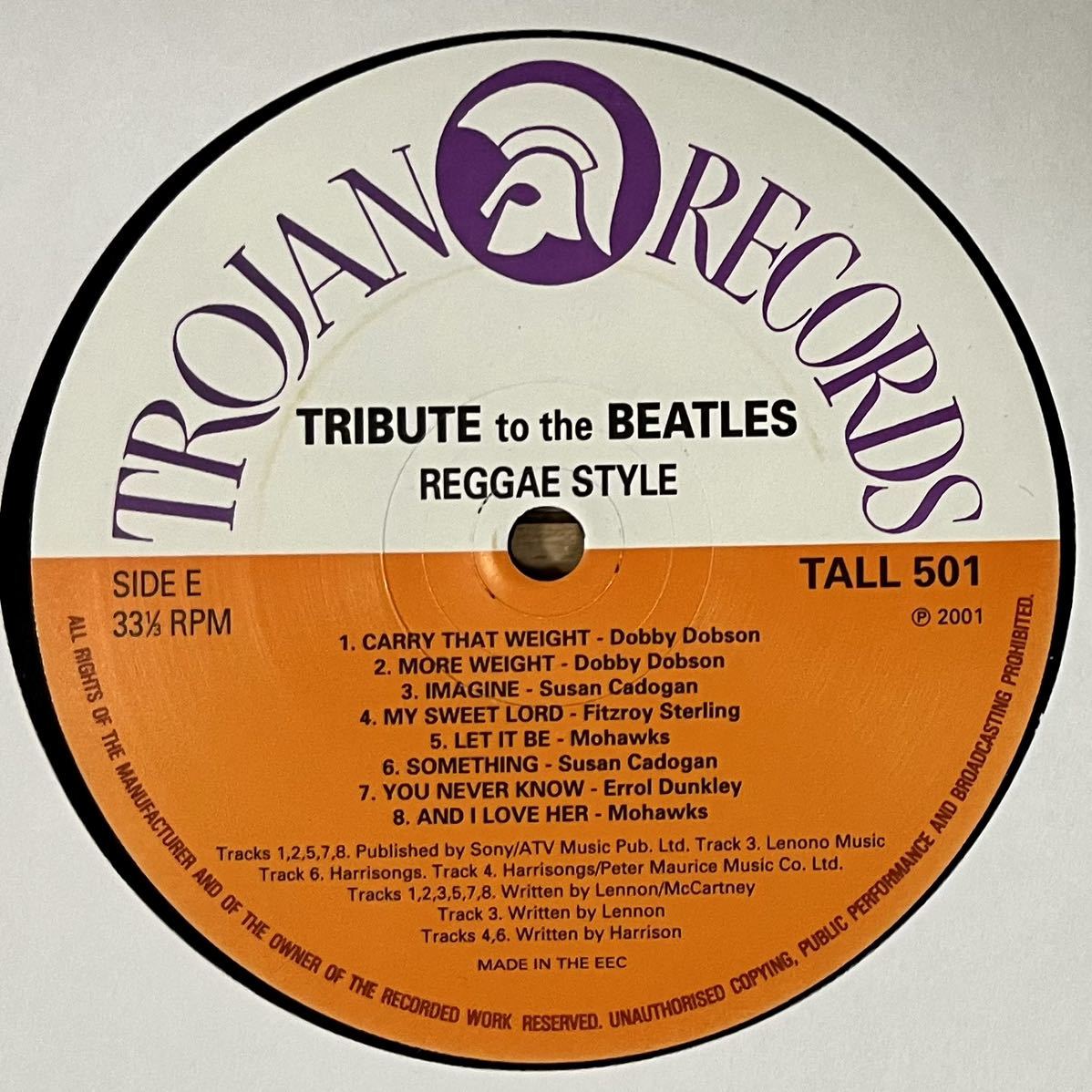 希少 BEATLES ビートルズ TRIBUTE to the BEATLES REGGAE STYLE 3LP レコード 絶版 中古品_画像9