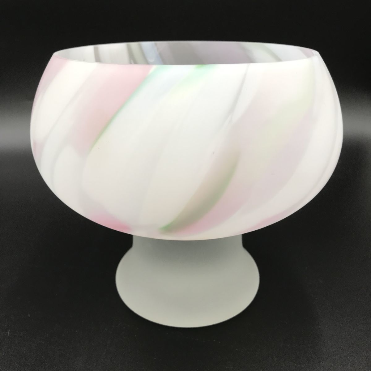 KOSTA BODA コスタボダ FOOTED BOWL PASTEL FROSTED モニカ・バックストローム　北欧【J309-166#80】